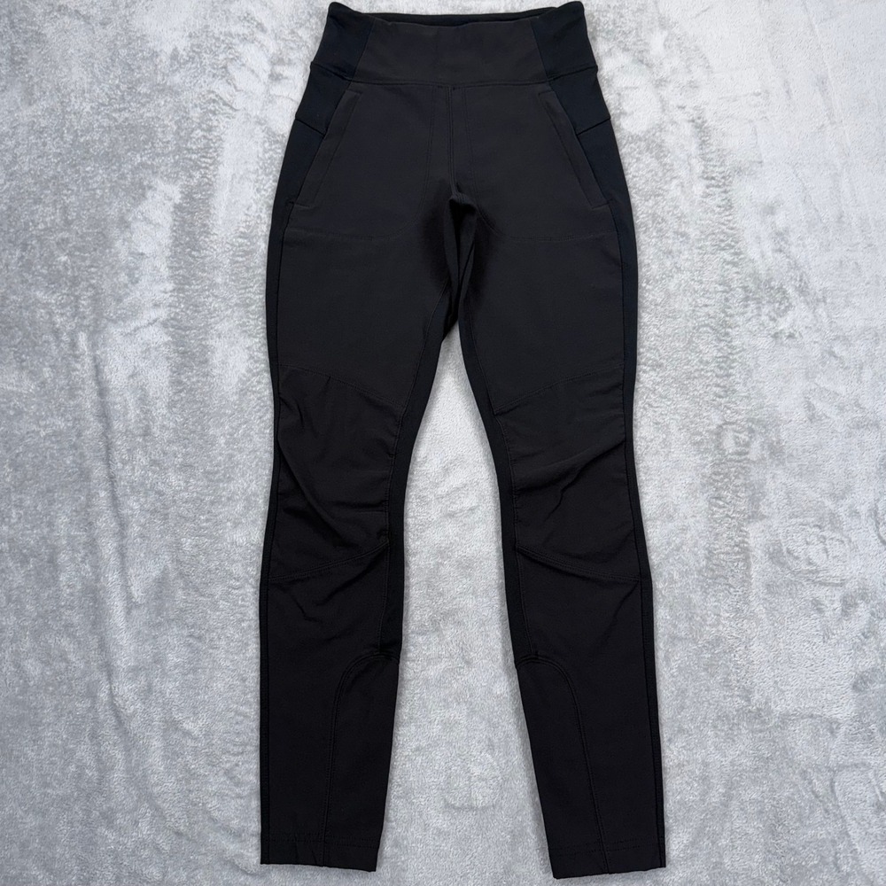Athleta Highland Hybrid Ankle Tight Women‎ 2P Black Leggings Yoga Workout Gym
